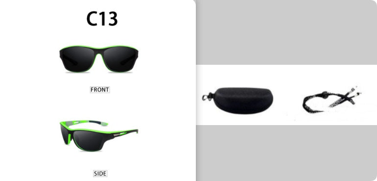Sunglasses For Men Polarized Outdoor C13 Green Grey set GlamzKart