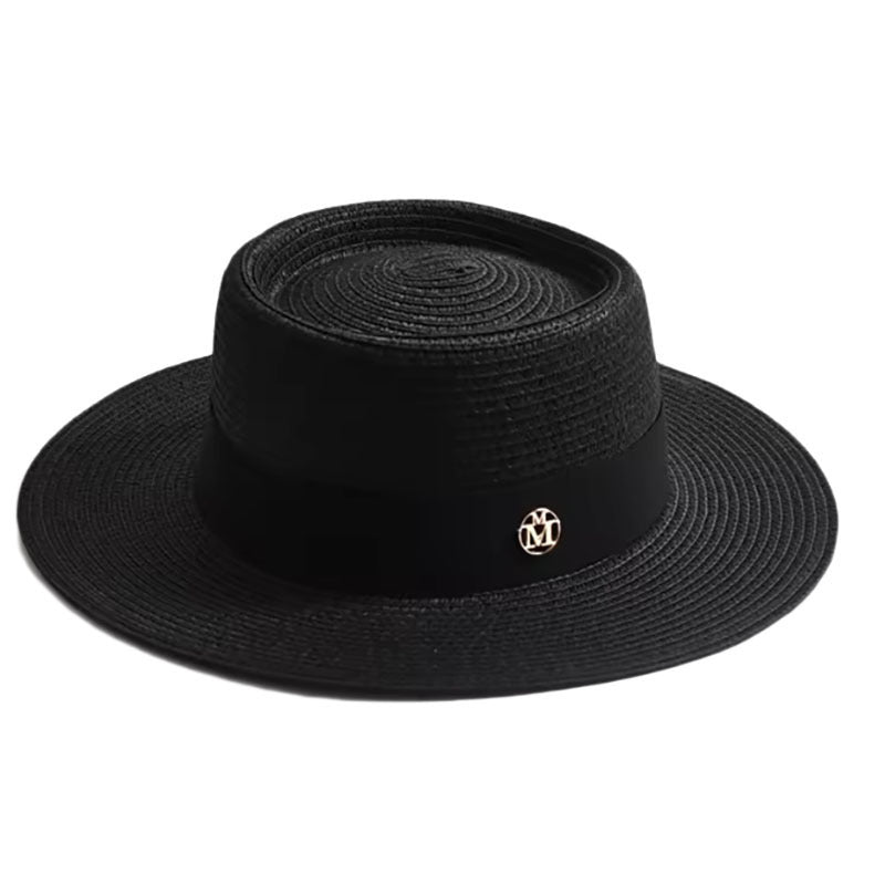 Foldable Beach Seaside Vacation Sun Hat Black M GlamzKart