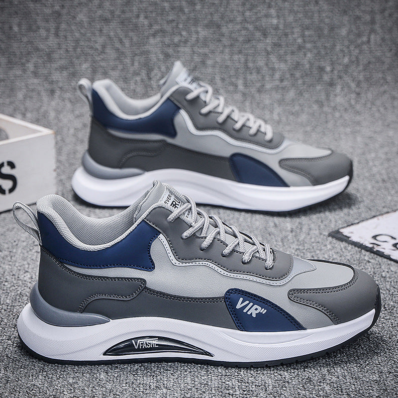 Male Student All-match Soft Bottom Casual Running Shoes G718 Gray GlamzKart