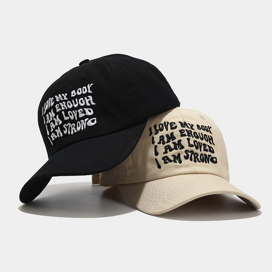 Fashion Baseball Cap For Women In Four Seasons Outdoor Casual Peaked Cap Face-looking Small Embroidered Letters Big Head Circumference Hat Men GlamzKart