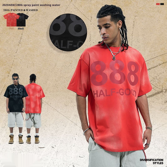 Digital Printing Men's Short-sleeved T-shirt New Men's Summer GlamzKart