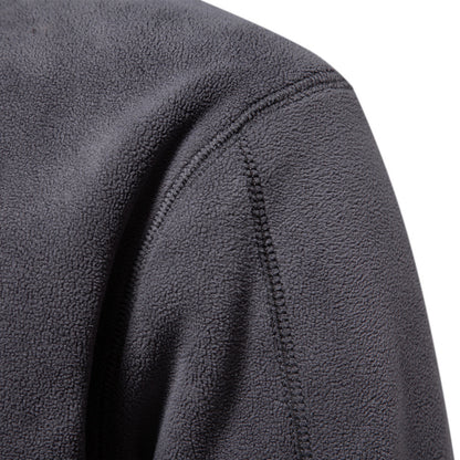 Men's Autumn And Winter New Stand Collar Half Zip Long-sleeved Sweater GlamzKart