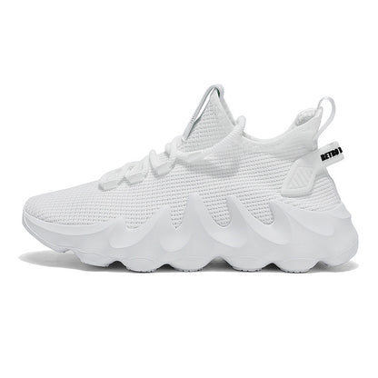 Men's Casual All-matching And Lightweight Breathable Sock-like Shoes White GlamzKart