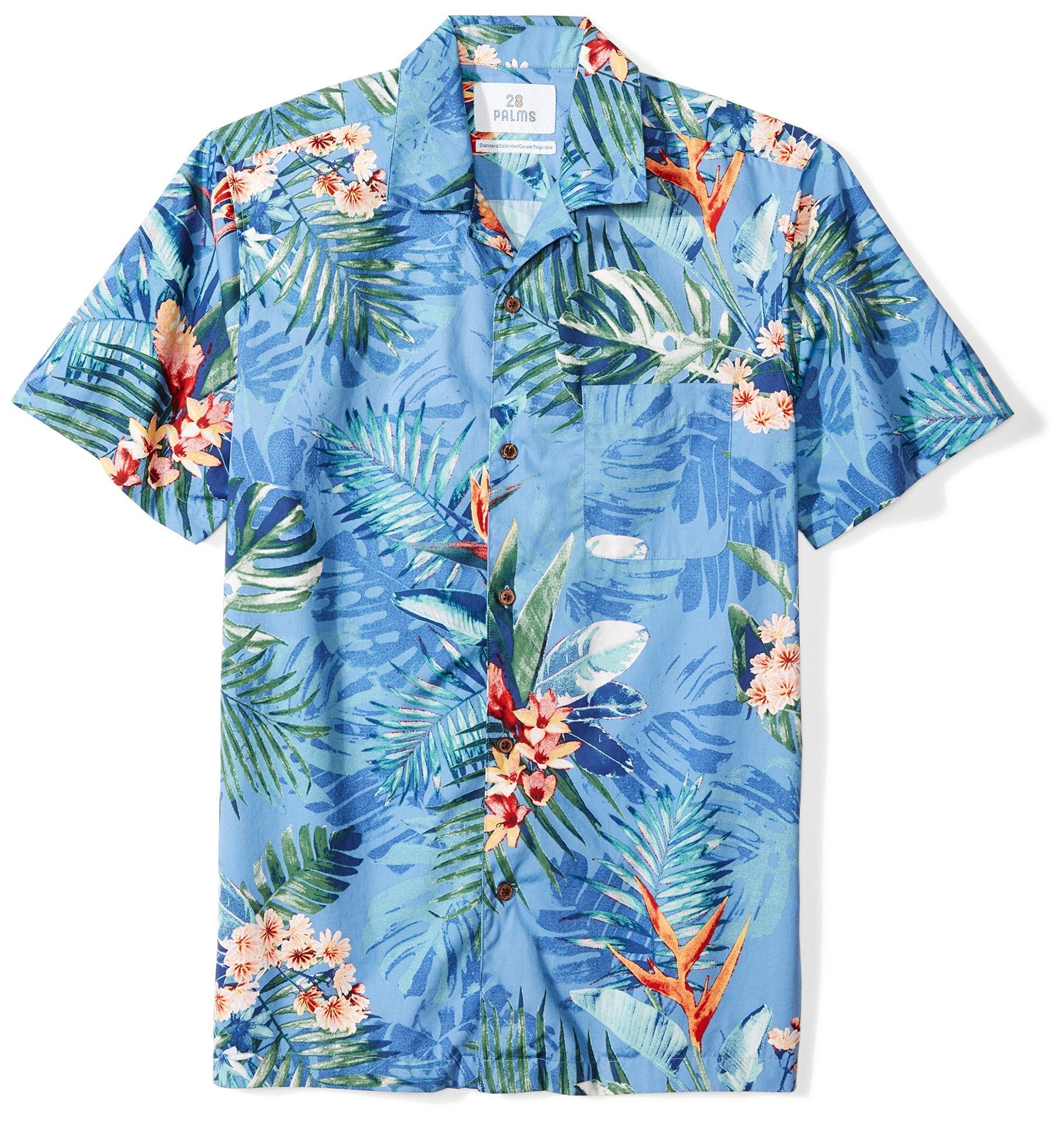 Hawaiian Printed Short Sleeve Shirt Bluebird GlamzKart