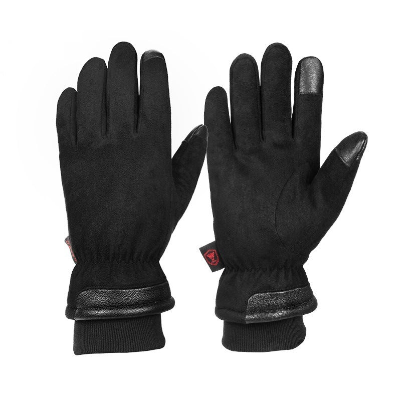 Fashionable Warm Hiking And Climbing Ski Gloves Black GlamzKart