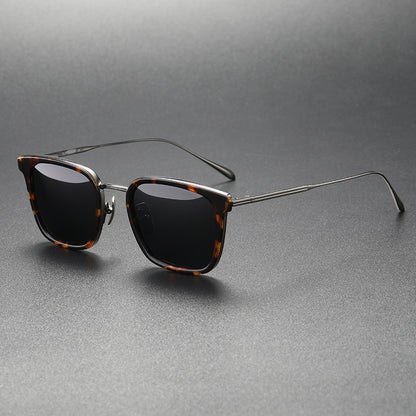 Women's Sunglasses High-grade Polarized Trend Silver Frame Black And Gray GlamzKart