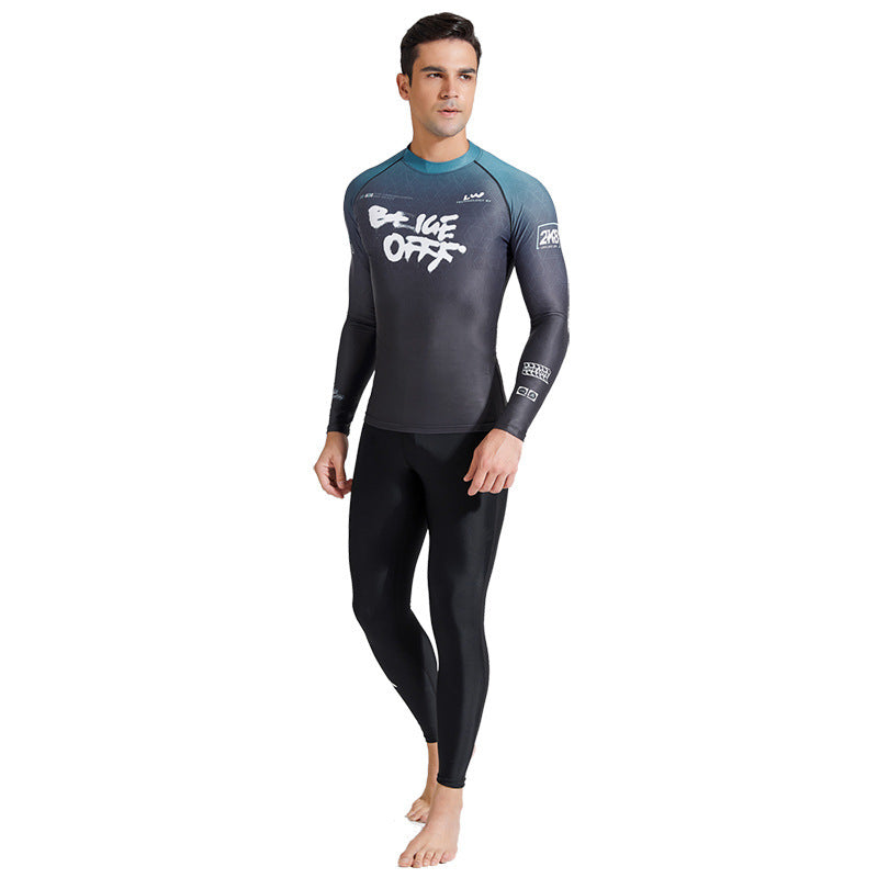 Swimming Suit Quick-drying Men's Long Sleeve GlamzKart