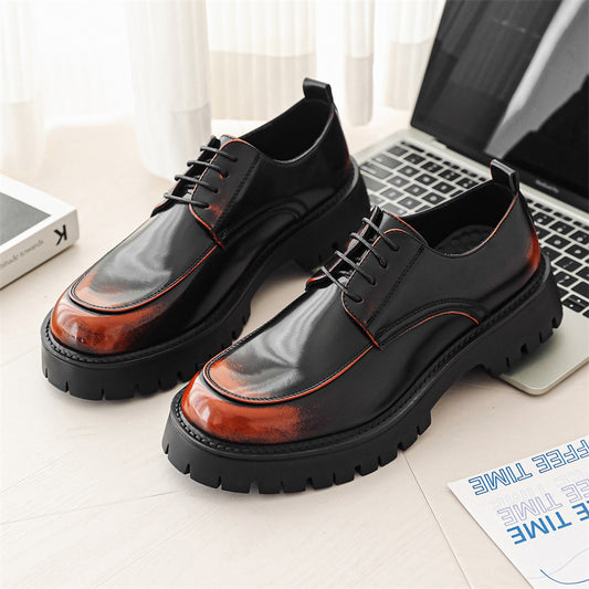 Platform Height Increasing Casual Leather Shoes GlamzKart