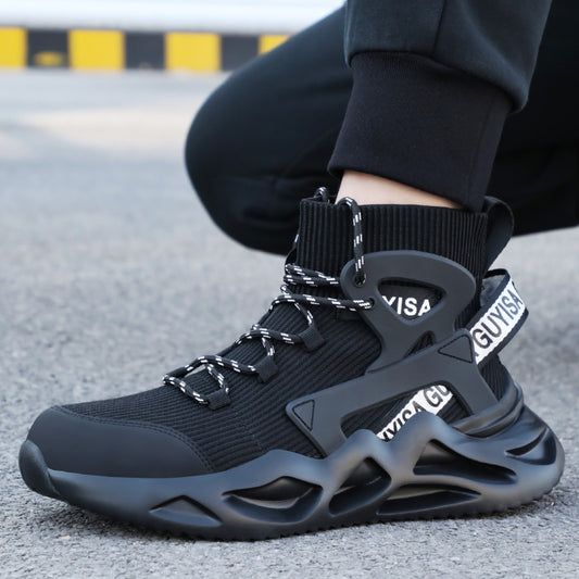 Men's Breathable And Smash-resistant Anti-seepage Steel Toe Cap Work Shoes GlamzKart