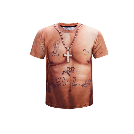 3d Digital Printing Short Sleeve Comfortable T-shirt For Men GlamzKart