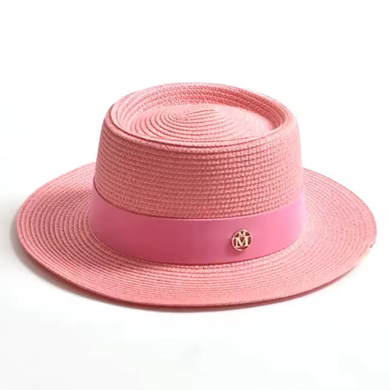 Foldable Beach Seaside Vacation Sun Hat Light Pink M GlamzKart