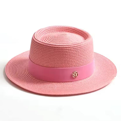 Foldable Beach Seaside Vacation Sun Hat Light Pink M GlamzKart