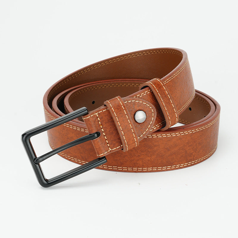 Retro Style Men's Leather Belt Belt New GlamzKart