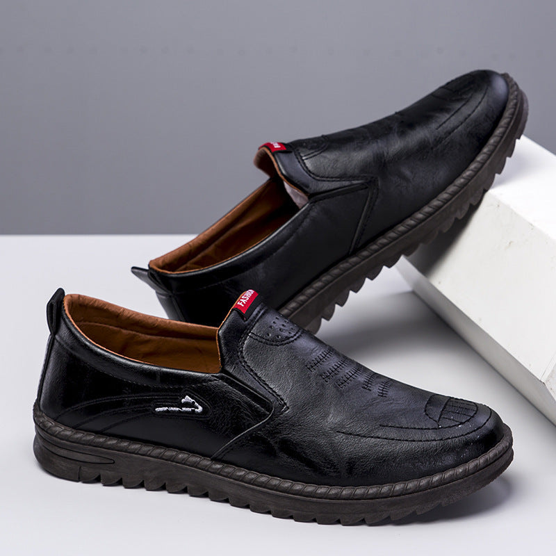 Men's Leather Shoes Spring Leisure Slip-on GlamzKart