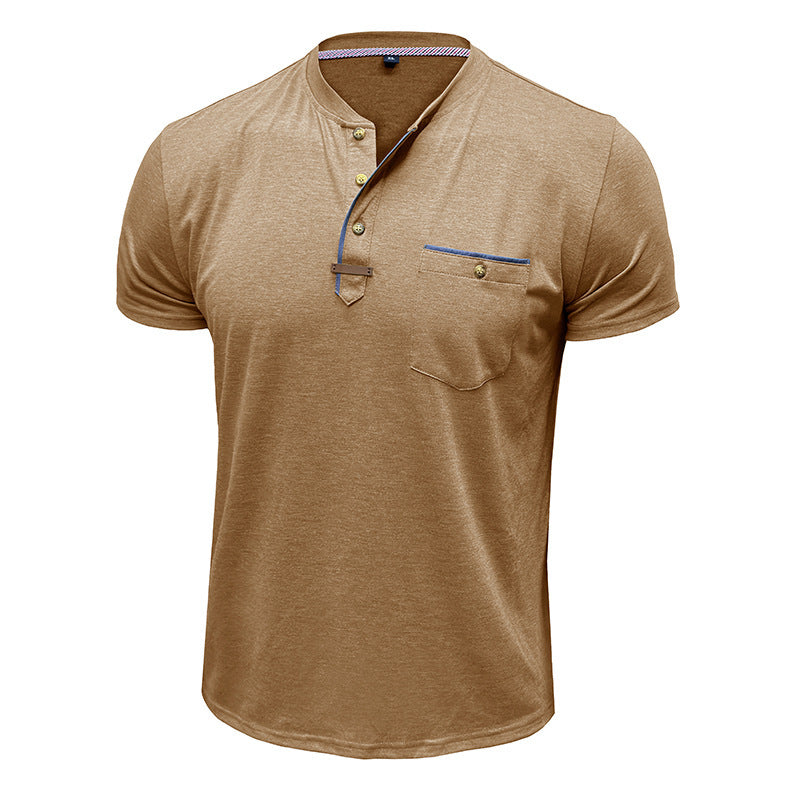 Men's Short-sleeved T-shirt Casual Crew Neck Top GlamzKart