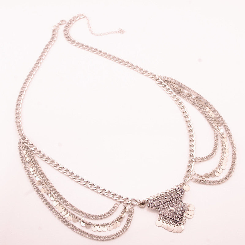 Ladies Tassel Stylish Beach Leisure Waist Decorations Silver GlamzKart