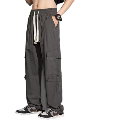 Men's Autumn New Retro Loose Straight Casual Trousers GlamzKart