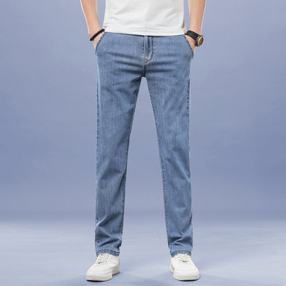 Loose Straight Men's Jeans Simple And Popular Light Blue GM9866 GlamzKart