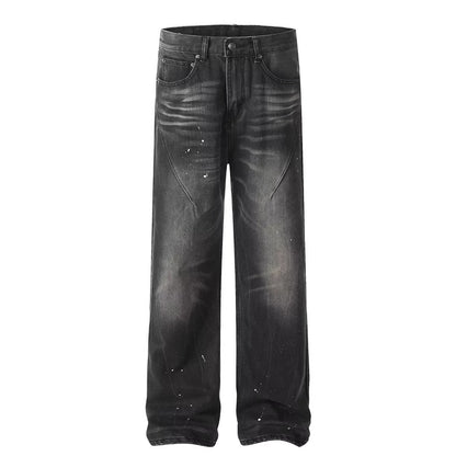 Washed Black Jeans Men's Retro Advanced GlamzKart