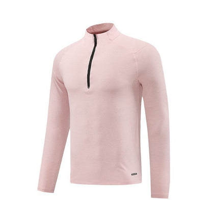 Sun Protection Long Sleeve T-shirt Men's Sports Fitness T-shirt Pink GlamzKart