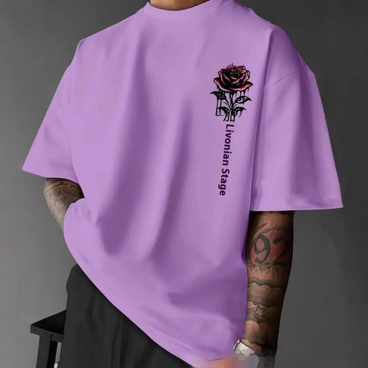 Unisex Wear Rose Graphic T-shirt GlamzKart