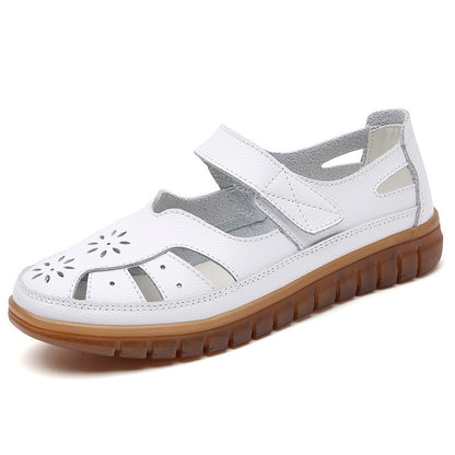 New Plus Size Hollow-out Hole Shoes For Women White GlamzKart