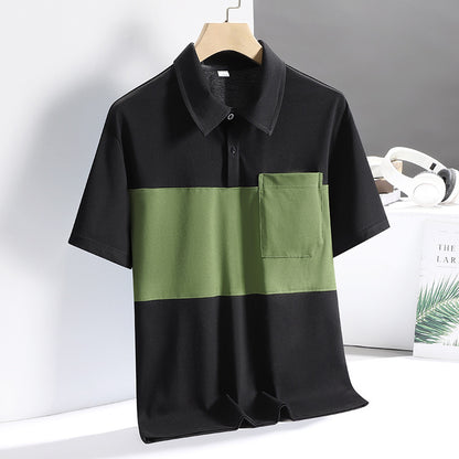 New Ice Silk Quick-drying Polo Shirt Men's Short-sleeved T-shirt GlamzKart
