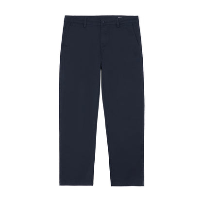 Casual Pants Men's Business Shirt Solid Color Stretch Cotton Cropped Pants Blue GlamzKart