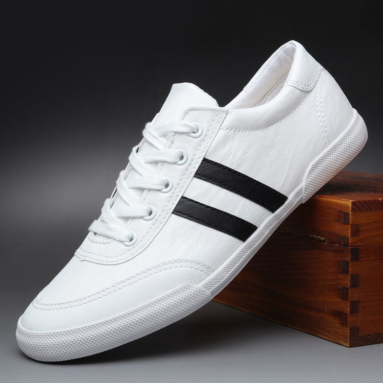 Men's Shoes Spring And Summer Breathable Fashionable Shoes Casual Odor-destroying Leather White Thin Shoes GlamzKart