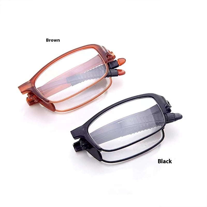 Folding Anti-blue Light Reading Glasses For The Elderly Outdoor Brown GlamzKart