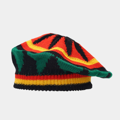 Jamaica Wig Woven Hat Women's Retro Yellow And Green Stitching Beret Light Style 4 Colors M GlamzKart