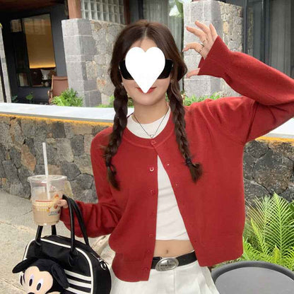 Women's Yellow High-grade Small Sweaters Cardigan