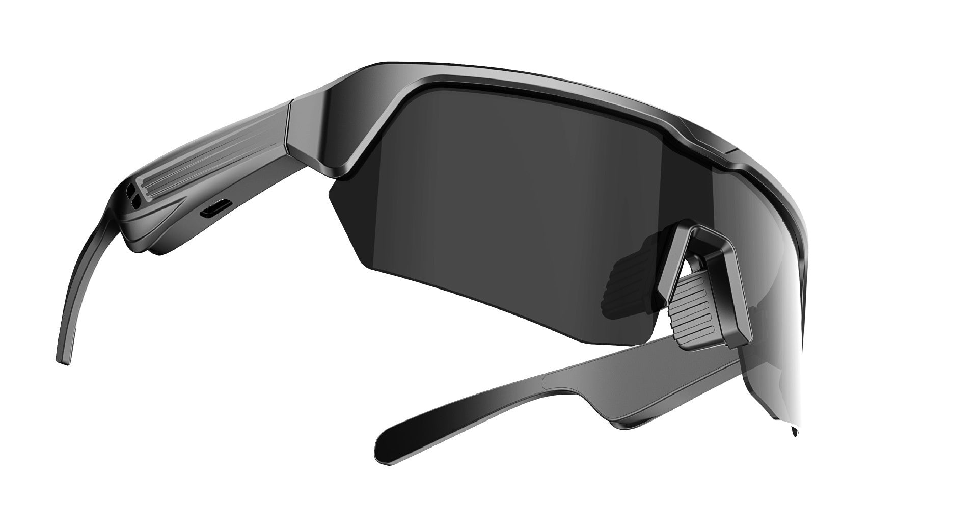 Smart Bluetooth Glasses Windproof Sunglasses Fashion Riding Audio Call Sunglasses Black GlamzKart