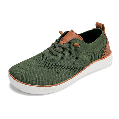 Widened And Fattened Big Wide Last Big Foot Shoes Mesh Walking Shoes Green GlamzKart