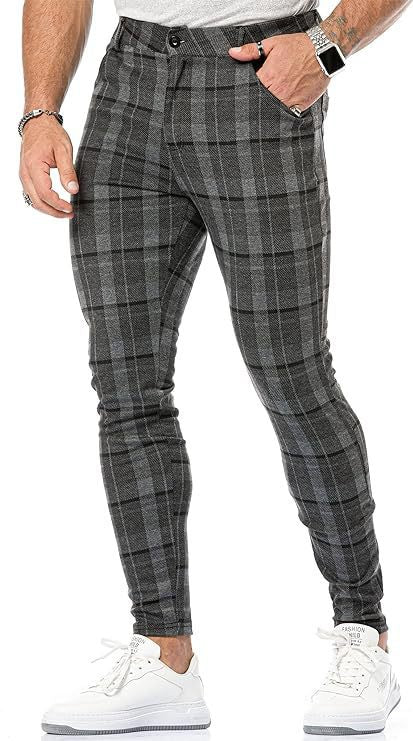 Men's Summer Thin 3D Printed Slim Fit Suit Pants G87P411 GlamzKart