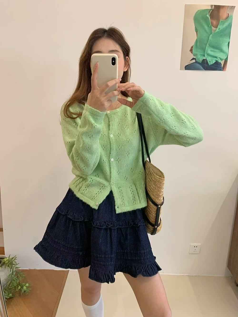 Hollow Sun Protection Sweater Women's Overall Spring Sling Outer Tops