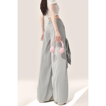 Loose Straight Casual Girl Design Sense Workwear Pants GlamzKart