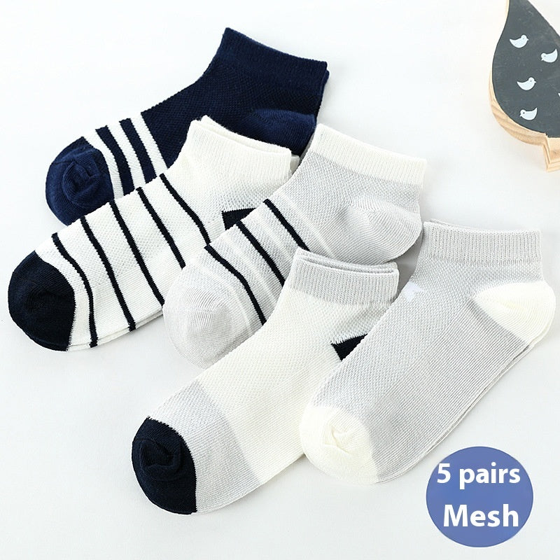 Children's Solid Color Short Socks GlamzKart