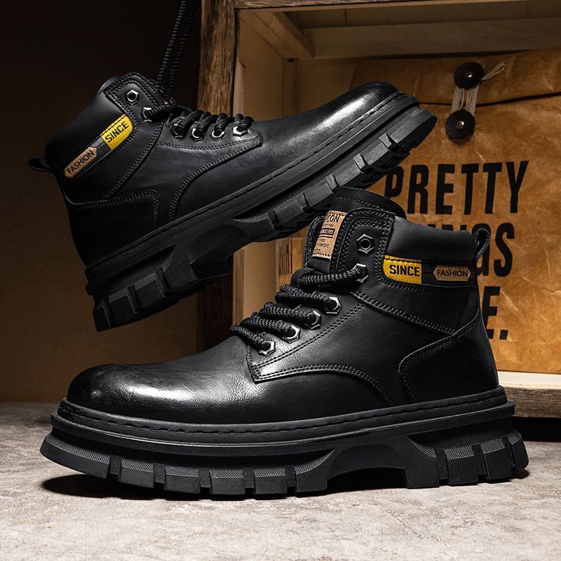 Martin Boots Men Trendy High Top British Working Wear YE50 Black GlamzKart