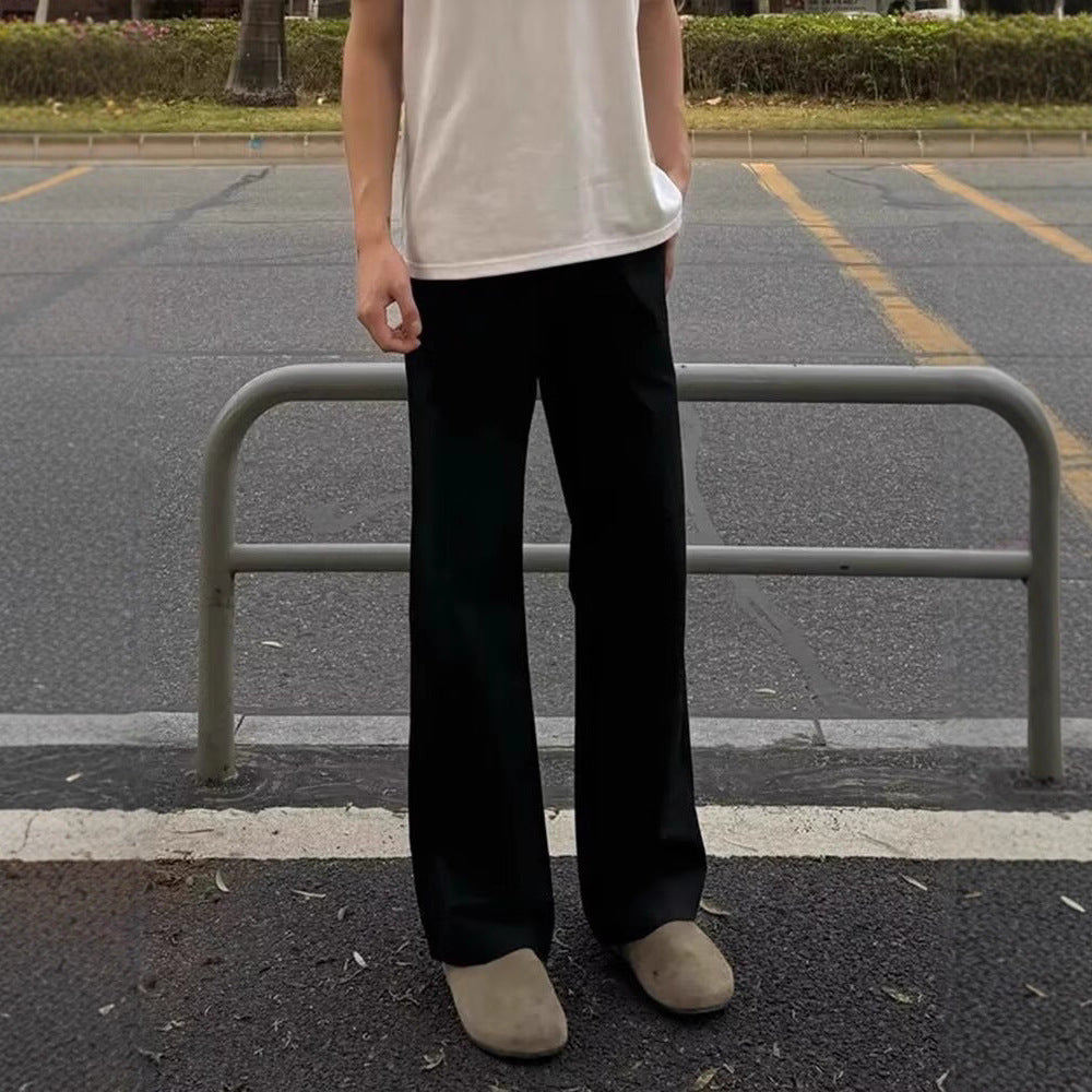 Black Willow Leaf Machete Straight Casual Pants GlamzKart