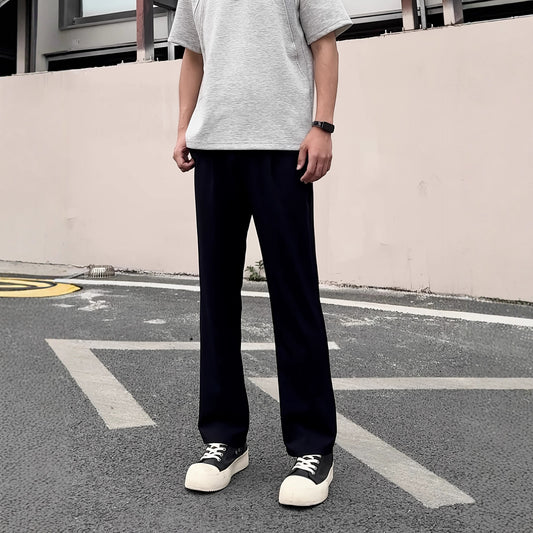 Black Willow Leaf Machete Straight Casual Pants GlamzKart