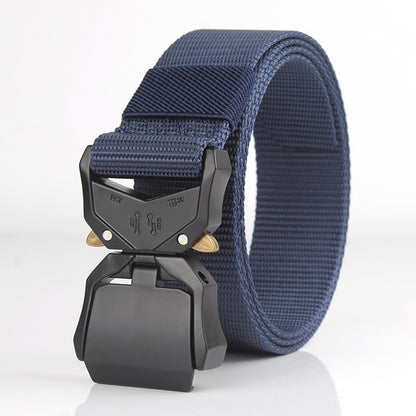 Belt Multifunctional Military Training Outdoor Training Tactics Nylon Pants Blue 125cm GlamzKart