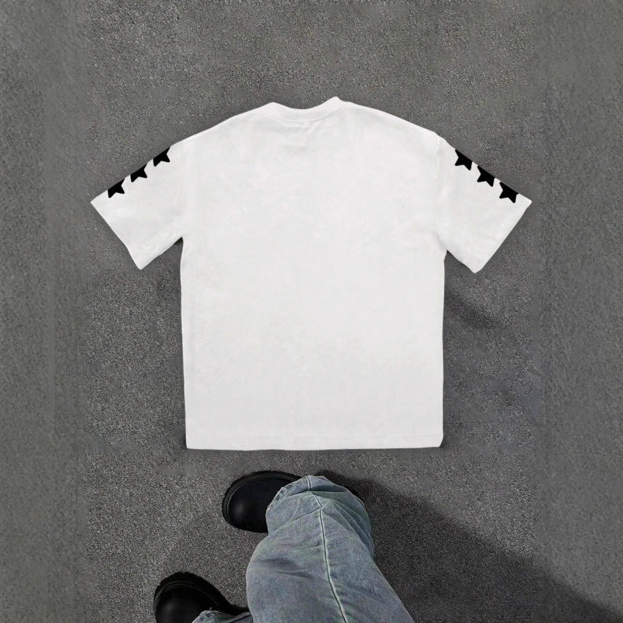 Personality Street Hip Hop Style Letter Pattern T-shirt Retro GlamzKart