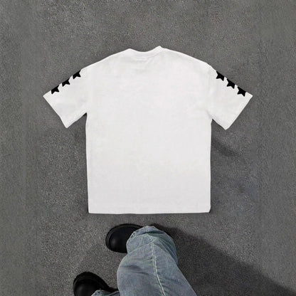 Personality Street Hip Hop Style Letter Pattern T-shirt Retro GlamzKart