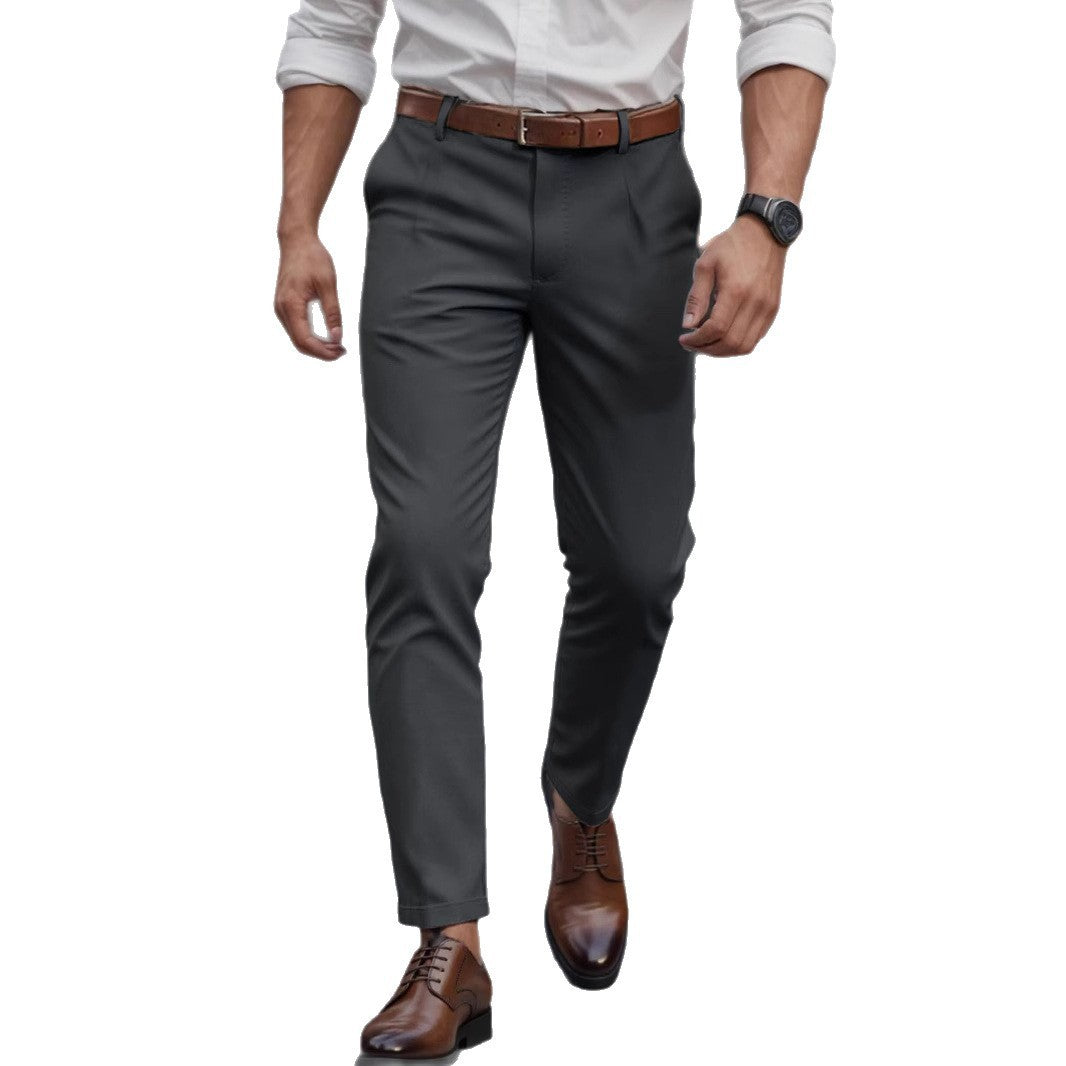 Men's Business Trousers Men's Straight Casual Pants GlamzKart