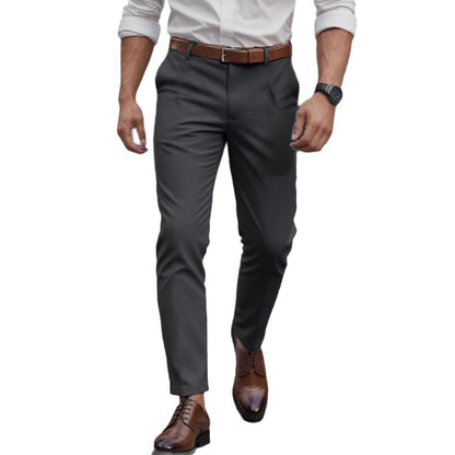 Men's Business Trousers Men's Straight Casual Pants GlamzKart