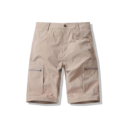 American Workwear Zipper Shorts High Street Fashion Outer Wear Loose Breeches GlamzKart