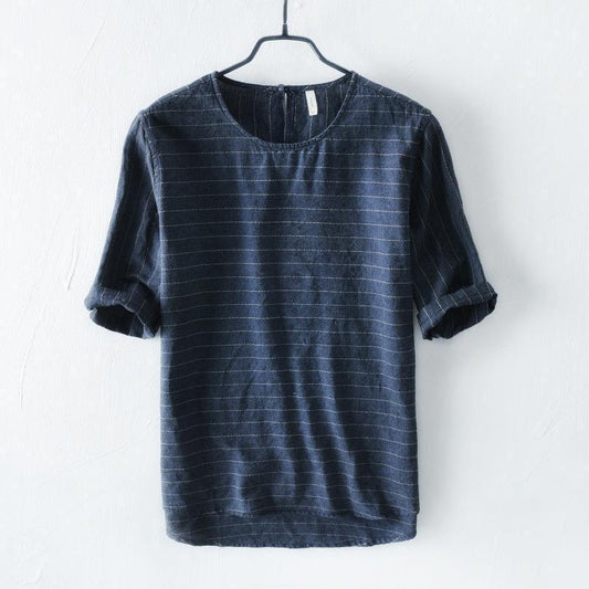 Chinese Style Simple Casual Short-sleeved T-shirt For Men GlamzKart