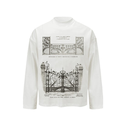 Spring And Autumn Pure Cotton Men And Women Loose Casual Top Long Sleeve White 3Style GlamzKart