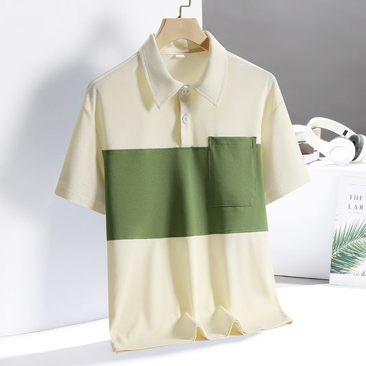 New Ice Silk Quick-drying Polo Shirt Men's Short-sleeved T-shirt GlamzKart